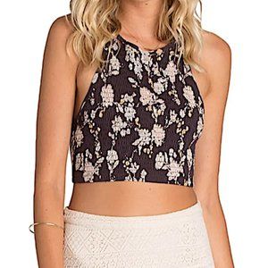Billabong Ribbed Gray "Late Night" Halter Top